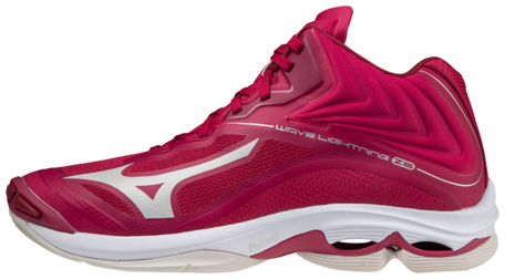 mizuno red white and blue volleyball shoes